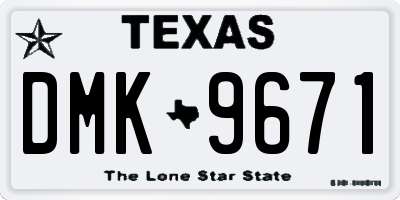 TX license plate DMK9671