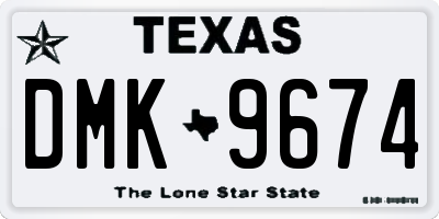 TX license plate DMK9674