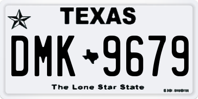 TX license plate DMK9679