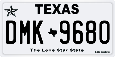 TX license plate DMK9680