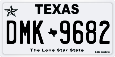 TX license plate DMK9682