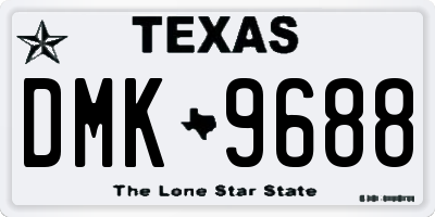TX license plate DMK9688