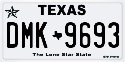 TX license plate DMK9693
