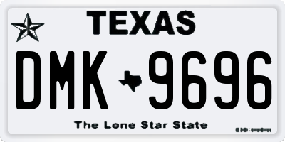 TX license plate DMK9696