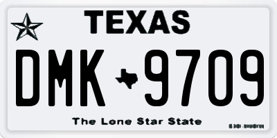 TX license plate DMK9709