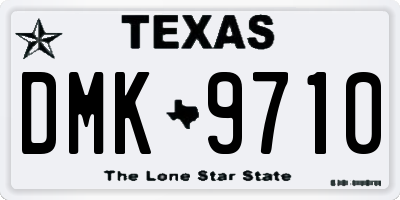 TX license plate DMK9710