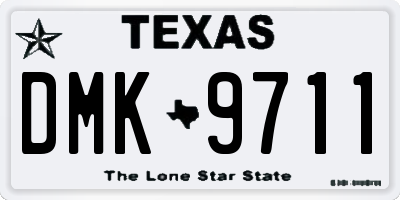 TX license plate DMK9711