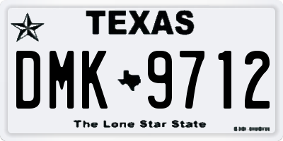 TX license plate DMK9712