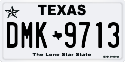TX license plate DMK9713