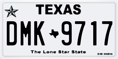 TX license plate DMK9717