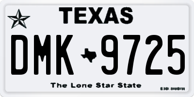 TX license plate DMK9725