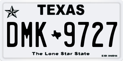 TX license plate DMK9727