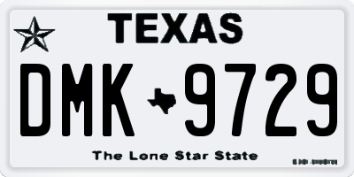 TX license plate DMK9729