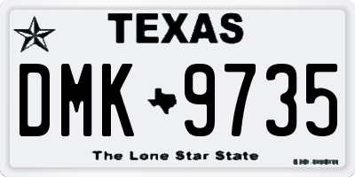TX license plate DMK9735