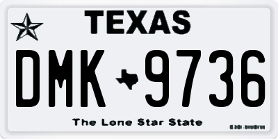 TX license plate DMK9736