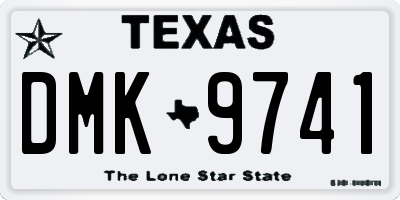 TX license plate DMK9741