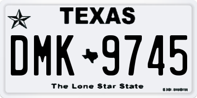 TX license plate DMK9745