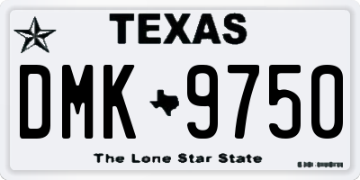TX license plate DMK9750