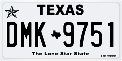 TX license plate DMK9751
