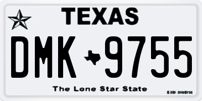 TX license plate DMK9755