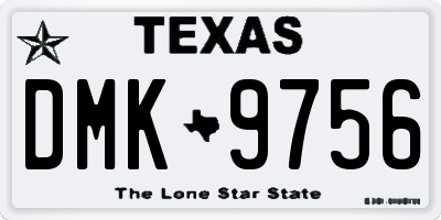 TX license plate DMK9756