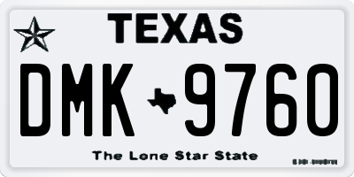 TX license plate DMK9760