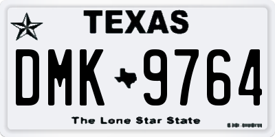 TX license plate DMK9764