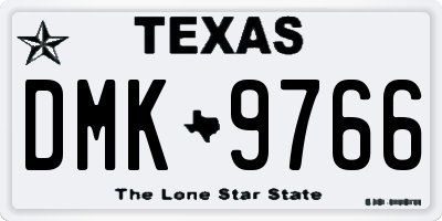 TX license plate DMK9766