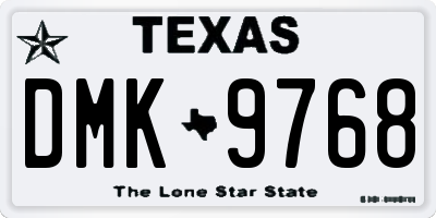 TX license plate DMK9768