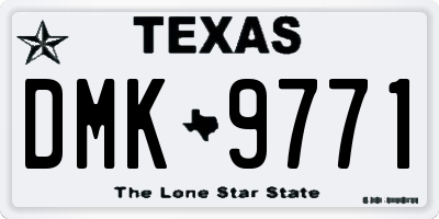 TX license plate DMK9771