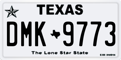 TX license plate DMK9773