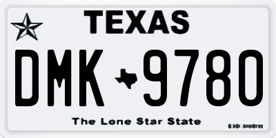 TX license plate DMK9780