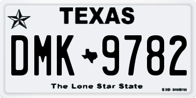 TX license plate DMK9782