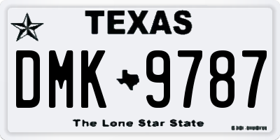 TX license plate DMK9787