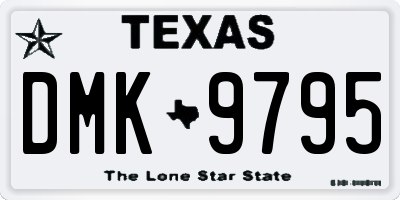 TX license plate DMK9795