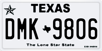 TX license plate DMK9806