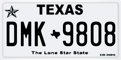 TX license plate DMK9808