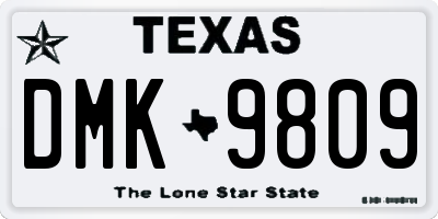 TX license plate DMK9809