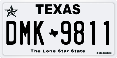 TX license plate DMK9811