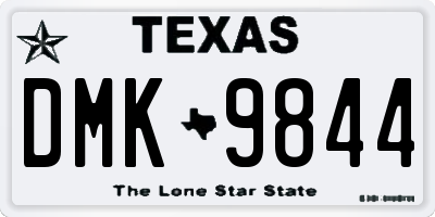 TX license plate DMK9844