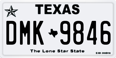TX license plate DMK9846