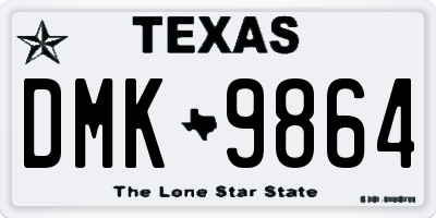 TX license plate DMK9864