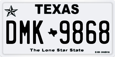 TX license plate DMK9868