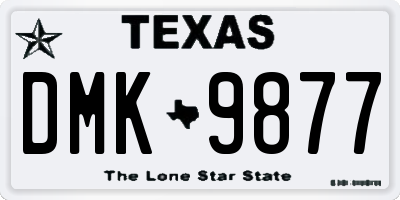 TX license plate DMK9877