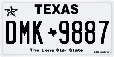 TX license plate DMK9887