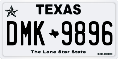 TX license plate DMK9896