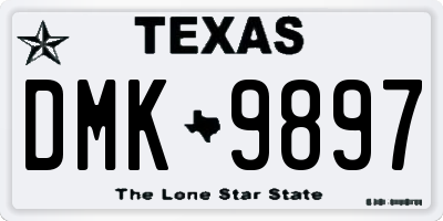 TX license plate DMK9897