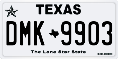 TX license plate DMK9903