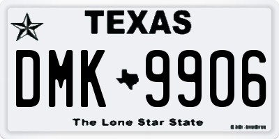 TX license plate DMK9906