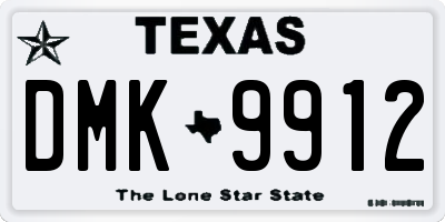 TX license plate DMK9912